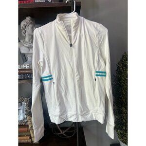 Splits59 Rain Airweight Jacket White Aqua Womens Size XS